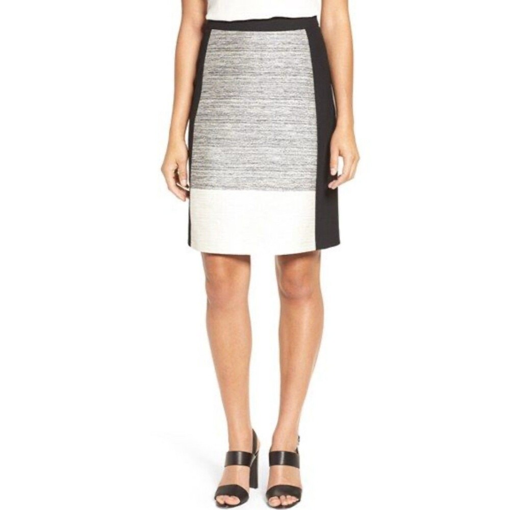 HUGO BOSS Skirt Color Block A-Line Lined Women’s US 8 Queen Letizia CROATIA MADE